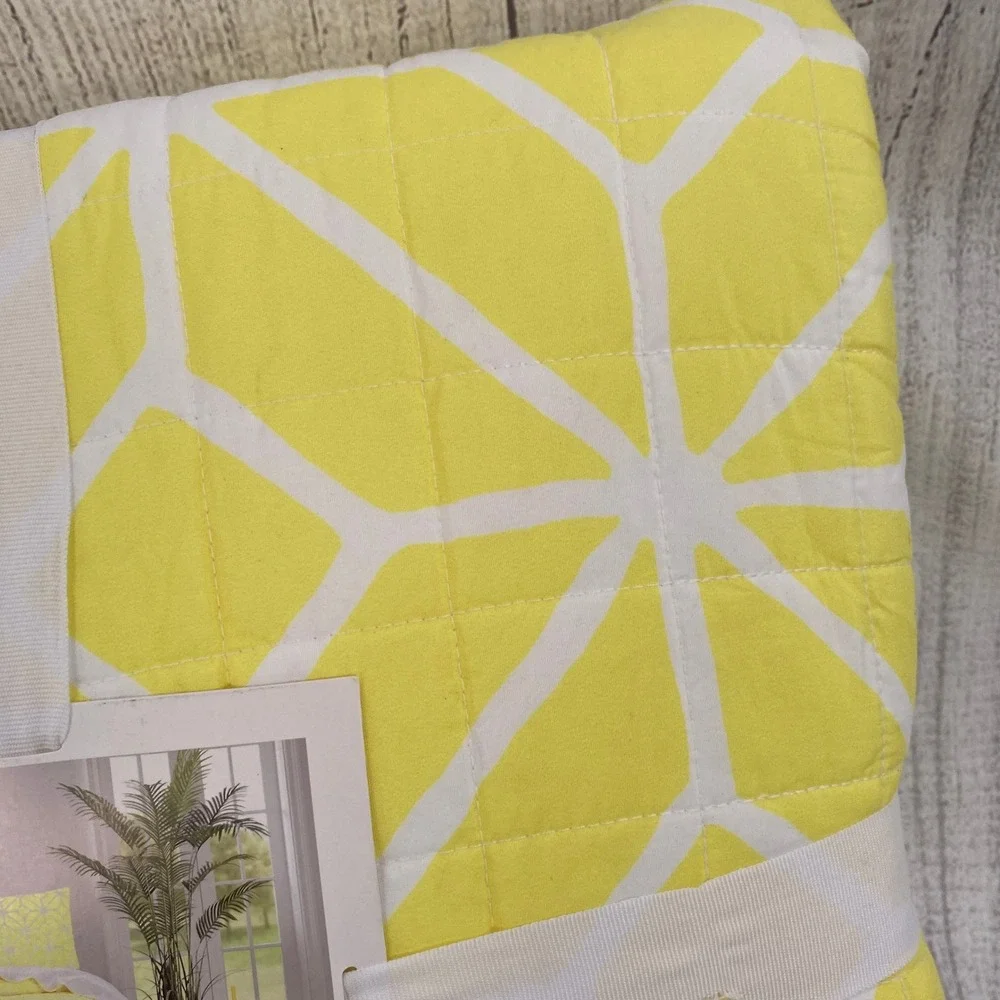 Trina Turk Trellis Quilt Set King Yellow Geometric Modern Bedding Colorful Bold
